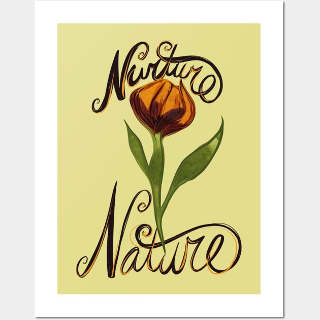 Nurture Nature Flower Wall Art by bubbsnugg